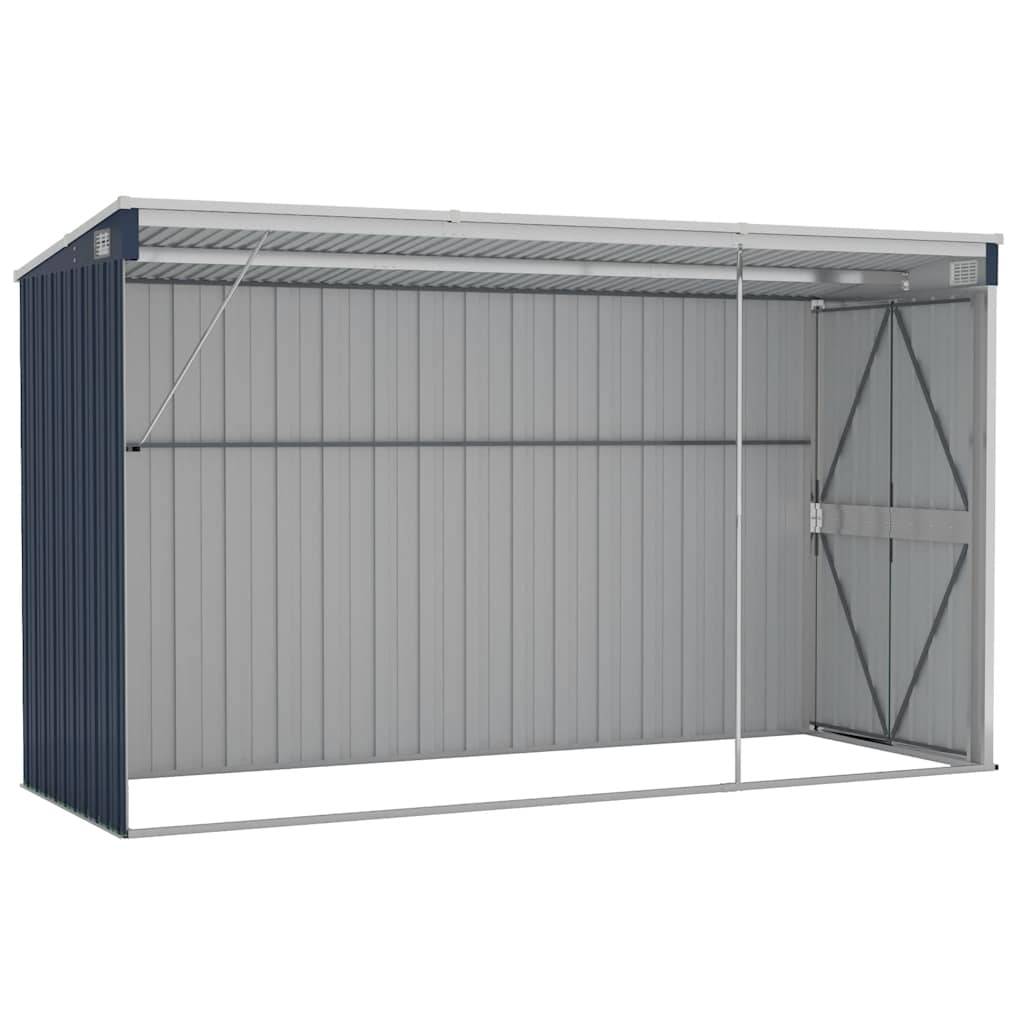 Vidaxl - Abri de jardin mural Anthracite 118x288x178 cm Acier vidaXL 316227 - Image 7