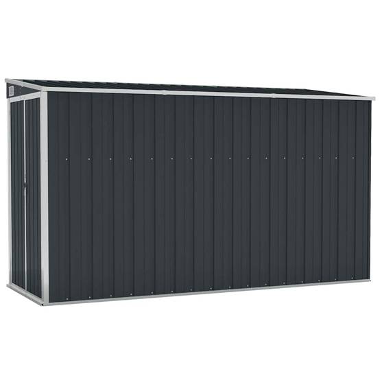 Vidaxl - Abri de jardin mural Anthracite 118x288x178 cm Acier 3.4m² vidaXL 316227 - Image 2