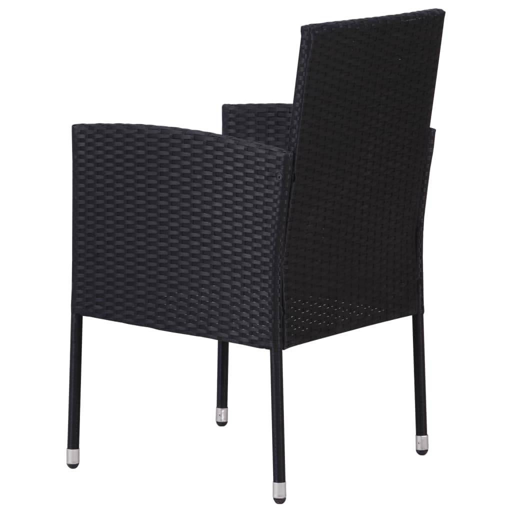 Vidaxl - Chaises de jardin coussins blanc crème 4pcs noir résine tressée vidaXL 318707 - Image 6
