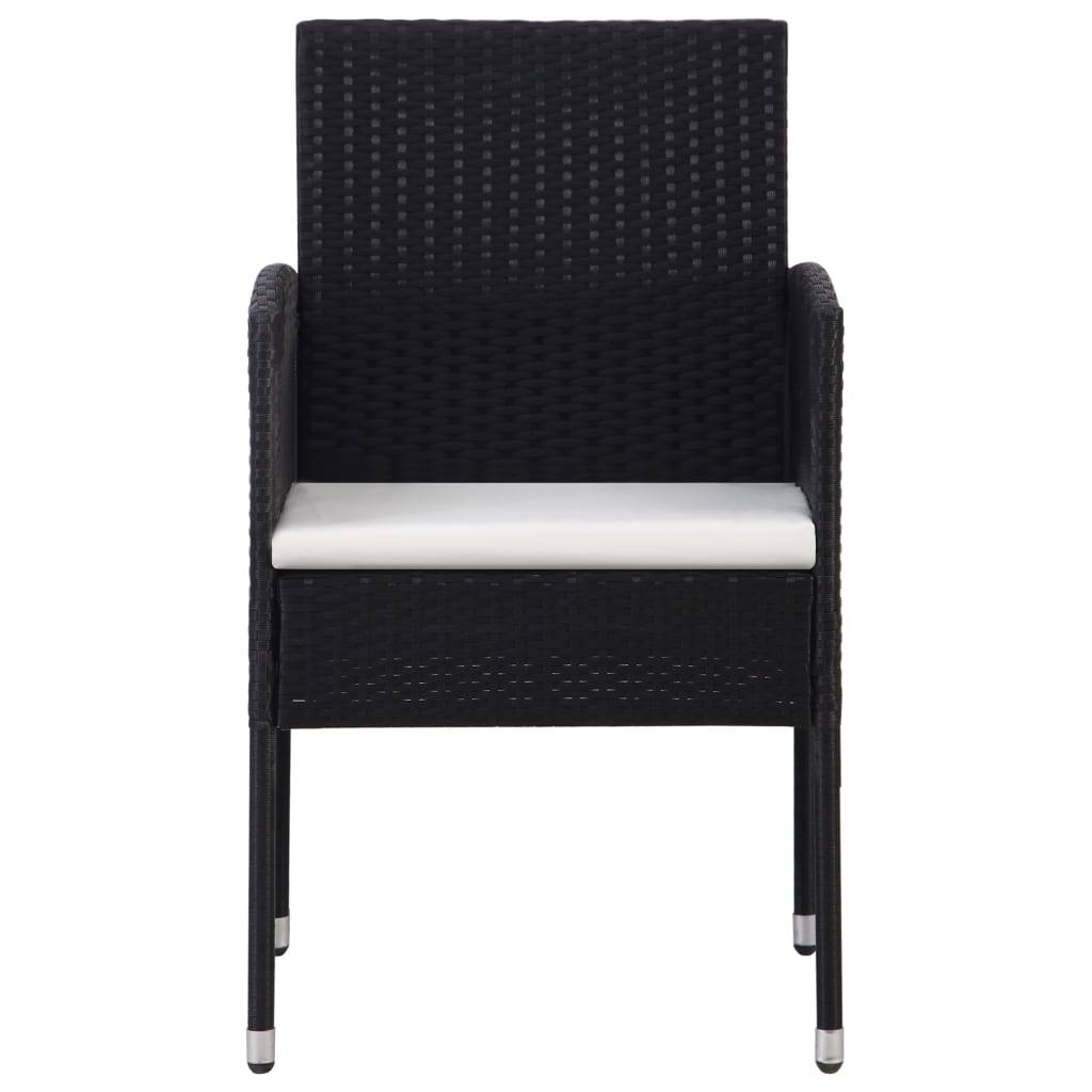 Vidaxl - Chaises de jardin coussins blanc crème 4pcs noir résine tressée vidaXL 318707 - Image 8