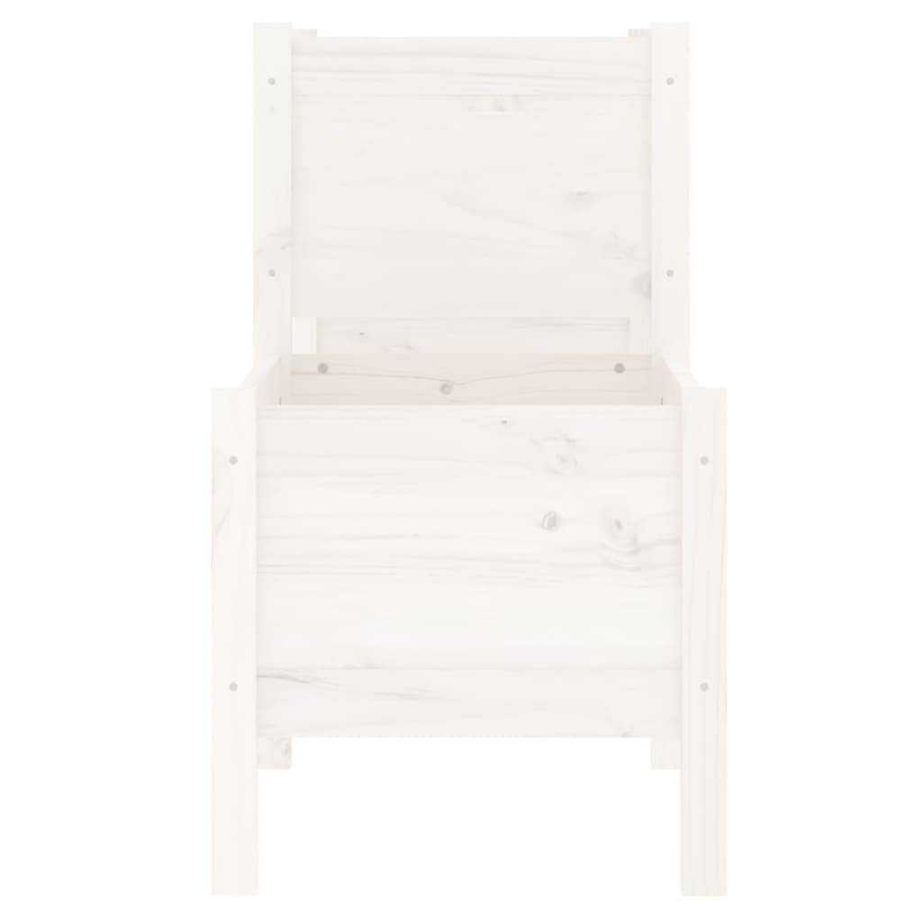Maison Chic - Jardinière - Bac à Fleurs - Pot De Fleurs Blanc 245,5x44x75 cm Bois massif de pin - Image 5
