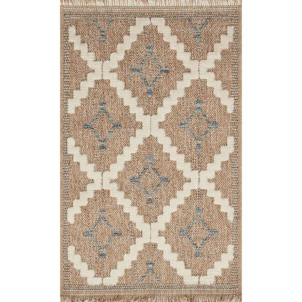 Jardindeco - Tapis intérieur extérieur aspect jute bleu Tijuana 9041 230 x 160 cm - Image 3