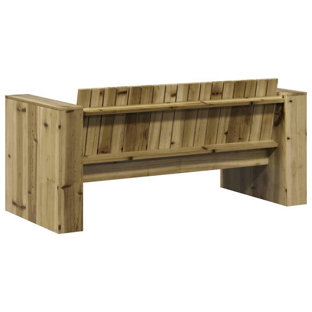Canapé De Jardin - Canapé D'extérieur Vert 134 x 60 x 62 cm Pin imprégné - Image 5