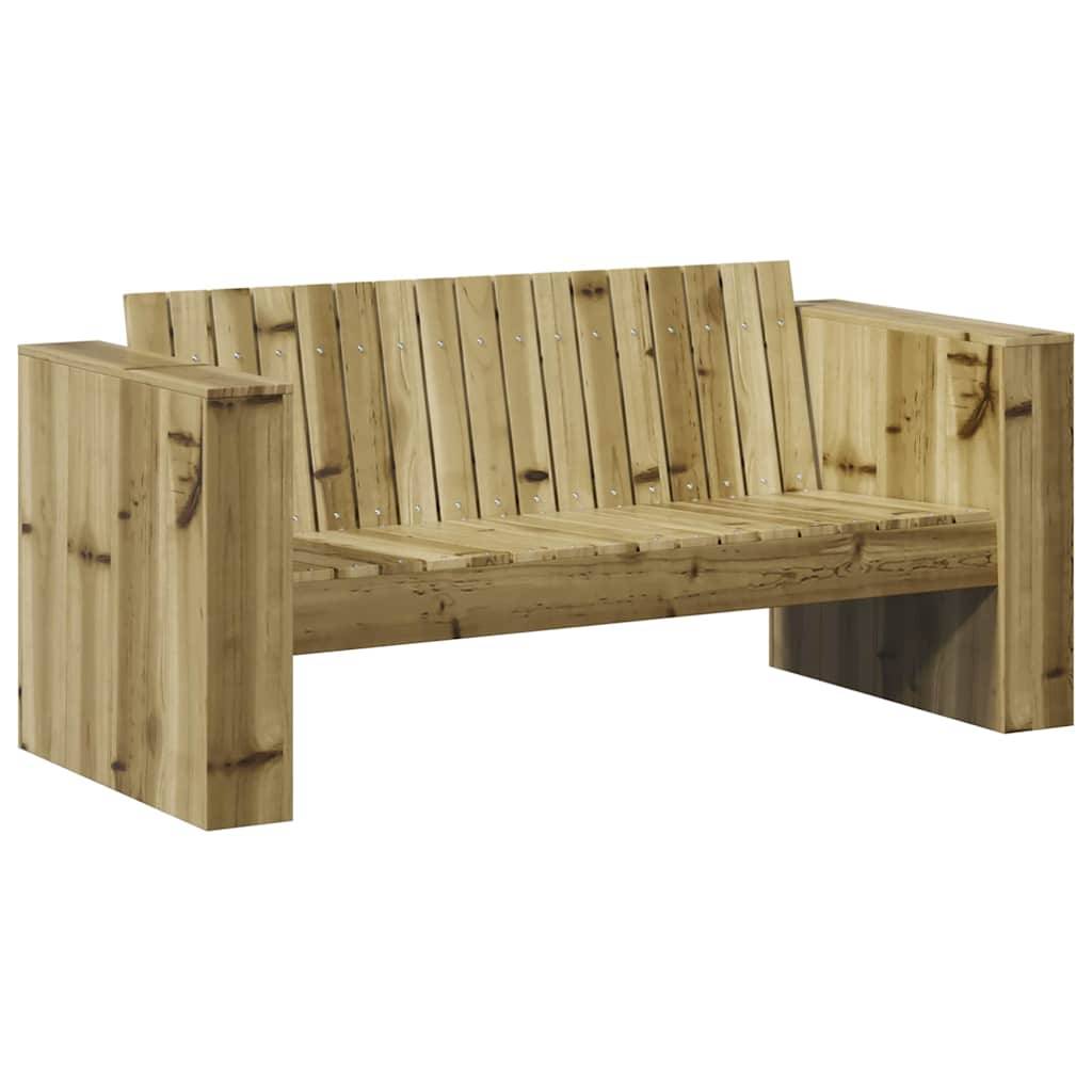 Canapé De Jardin - Canapé D'extérieur Vert 134 x 60 x 62 cm Pin imprégné - Image 1