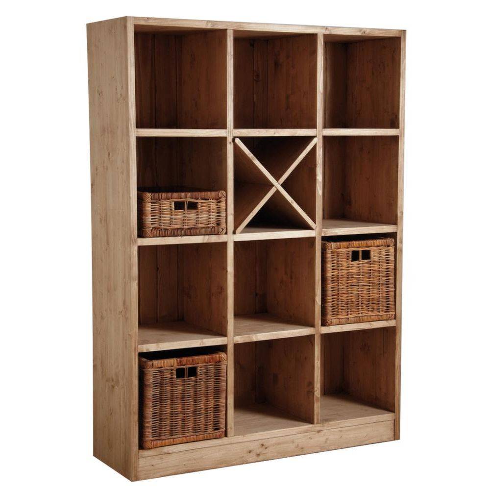 Aubry Gaspard - Bibliothèque 12 cases en épicéa ciré miel - Image 2
