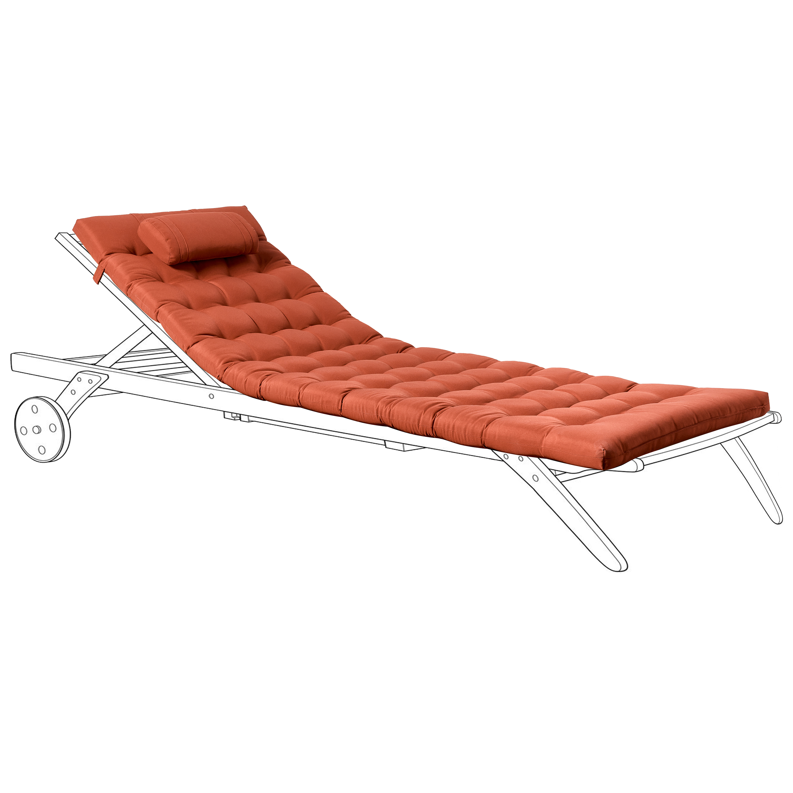 Coussin d'assise d'extérieur Polyester Rouge CESANA PREMIUM - Beliani - Image 1