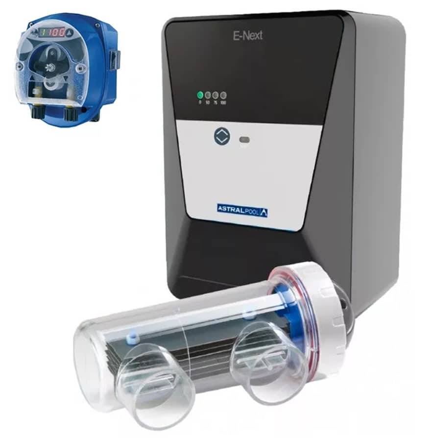 Astralpool - Électrolyseur au sel e-Next + pH AstralPool 30-180m³ 7-40g/h LCD IP65 - 21g/h