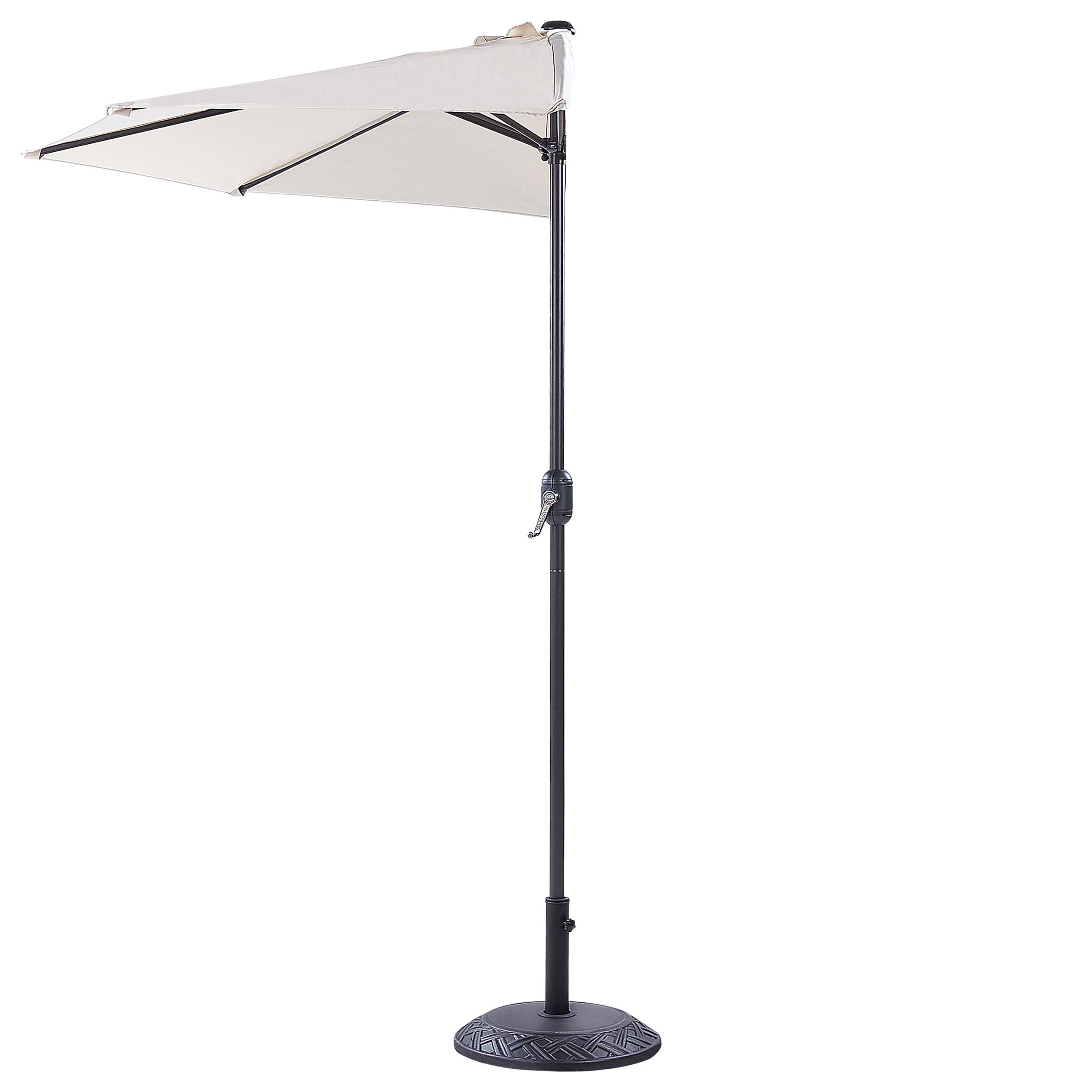 Beliani - Parasol demi-rond Tissu Beige GALATI - Beliani - Image 4