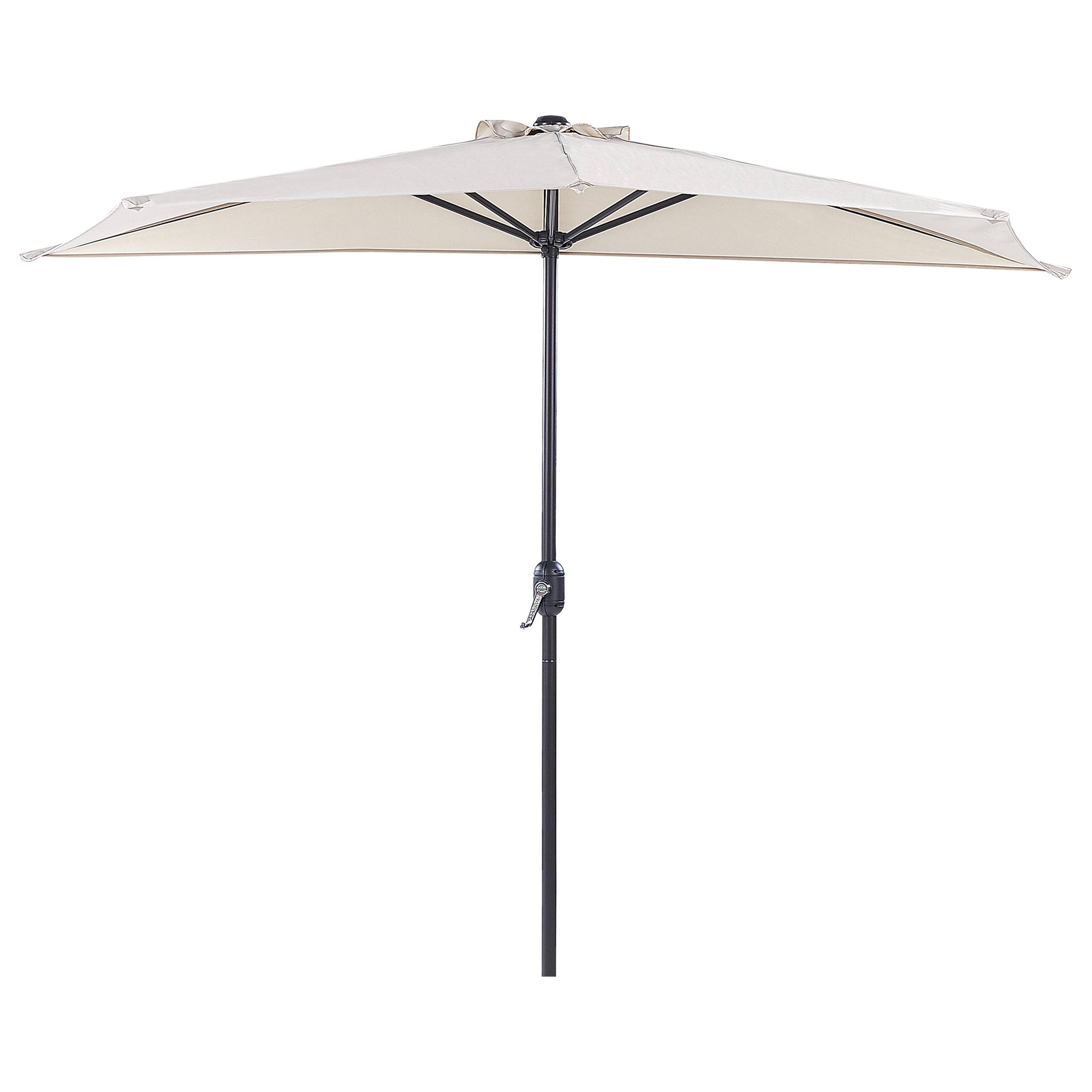 Beliani - Parasol demi-rond Tissu Beige GALATI - Beliani - Image 1