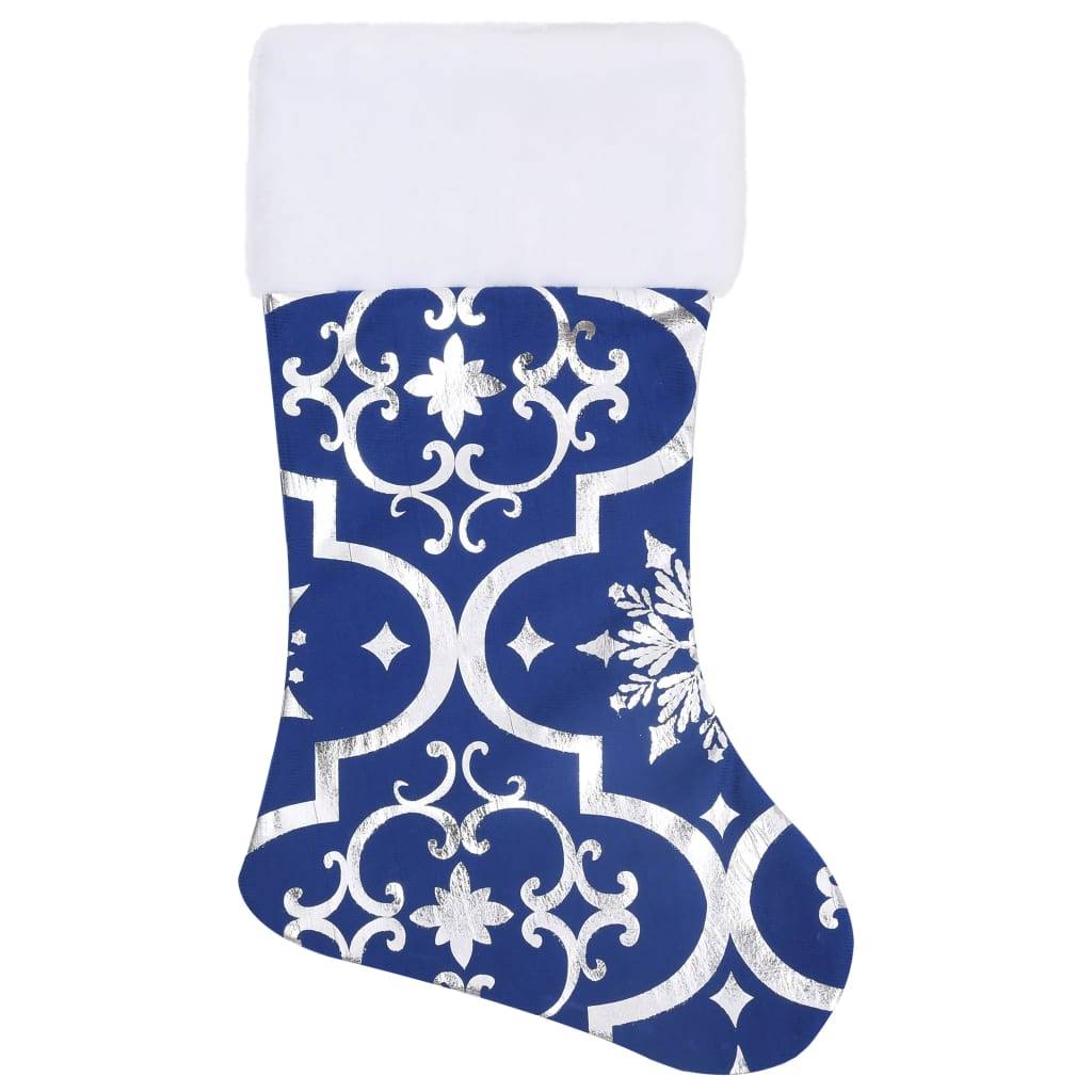Jupe de sapin de Noël - Robe de sapin - Tapis de sapin de luxe avec chaussette Bleu 122 cm Tissu - Image 4