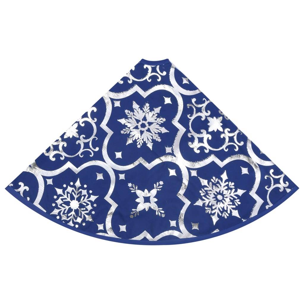 Jupe de sapin de Noël - Robe de sapin - Tapis de sapin de luxe avec chaussette Bleu 122 cm Tissu - Image 5