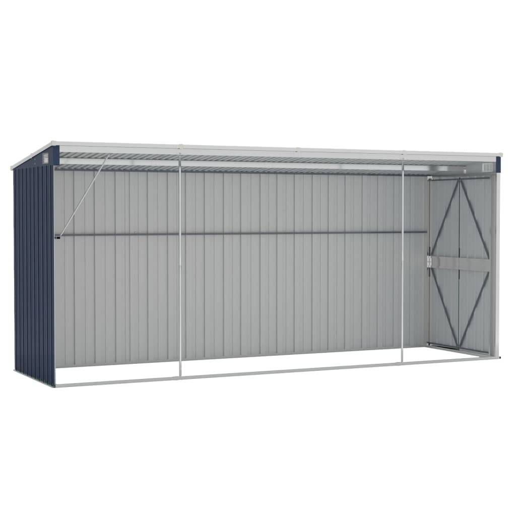 Maison Chic - Abri de jardin 4.51m² mural Cabane de jardin - Anthracite 118x382x178 cm Acier - Meuble Pro MAISON CHIC - Image 6