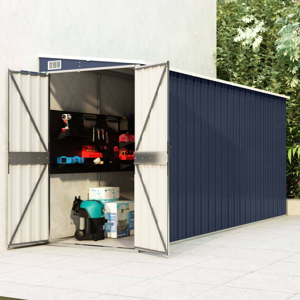 Maison Chic - Abri de jardin 4.51m² mural Cabane de jardin - Anthracite 118x382x178 cm Acier - Meuble Pro MAISON CHIC - Image 2