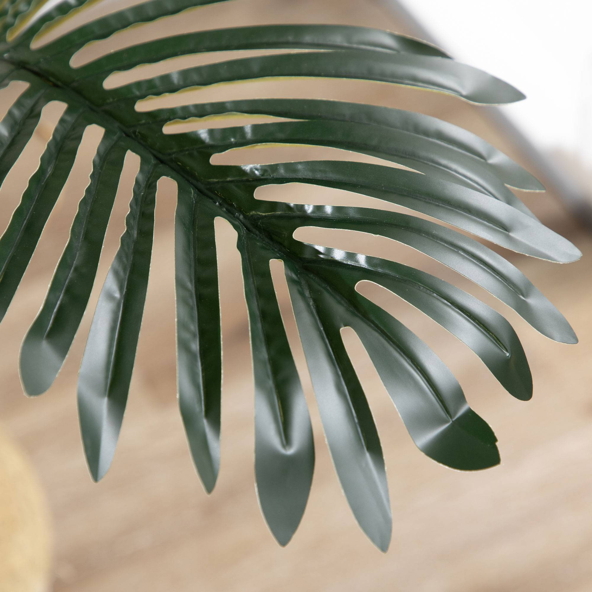 Palmier areca artificiel arbre artificiel hauteur 190 cm avec 30 grandes feuilles en plastique pot inclus - Image 9