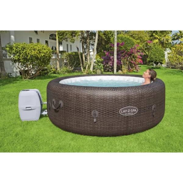 Bestway - Spa gonflable BESTWAY - Lay-Z-Spa St Moritz - 180 airjets - 216 x 76 cm - 5 a 7 places - Rond (couverture, cartouche, diffuseur) - Image 3
