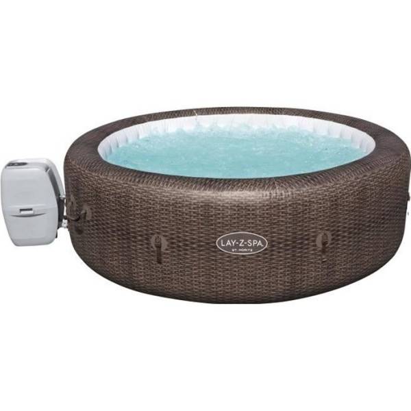 Bestway - Spa gonflable BESTWAY - Lay-Z-Spa St Moritz - 180 airjets - 216 x 76 cm - 5 a 7 places - Rond (couverture, cartouche, diffuseur) - Image 1