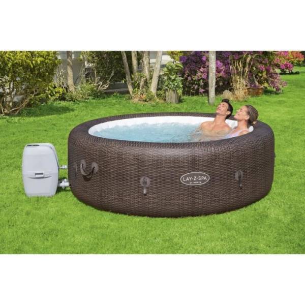 Bestway - Spa gonflable BESTWAY - Lay-Z-Spa St Moritz - 180 airjets - 216 x 76 cm - 5 a 7 places - Rond (couverture, cartouche, diffuseur) - Image 2