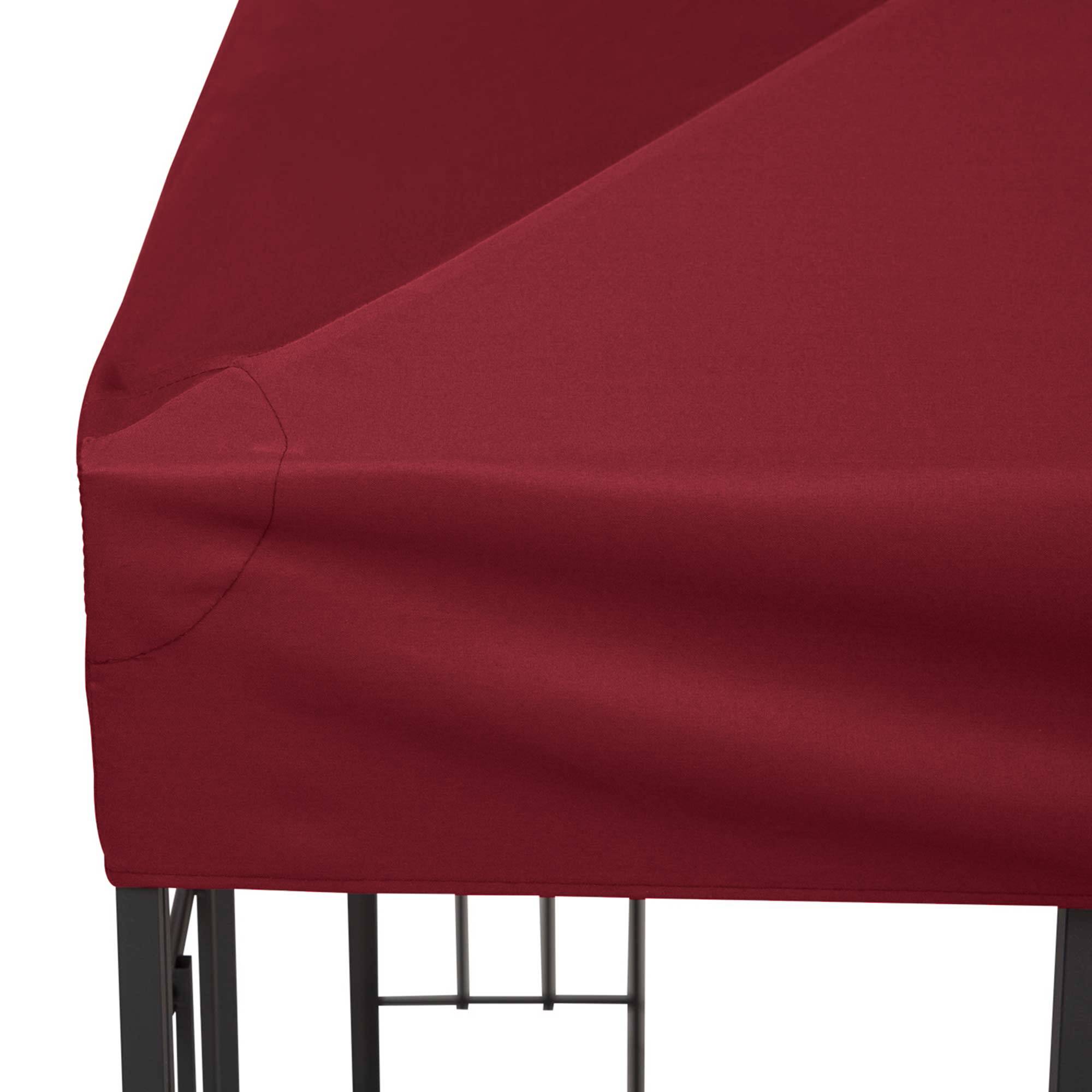 Toit de Remplacement pour pavillon de Jardin Toile de Rechange pour pavillon tonnelle Tente 3 x 3 m Rouge vineux - Image 9