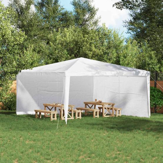 Mur de tente de fête PE et acier blanc 400 x 195 cm - PANGIVO - Image 1