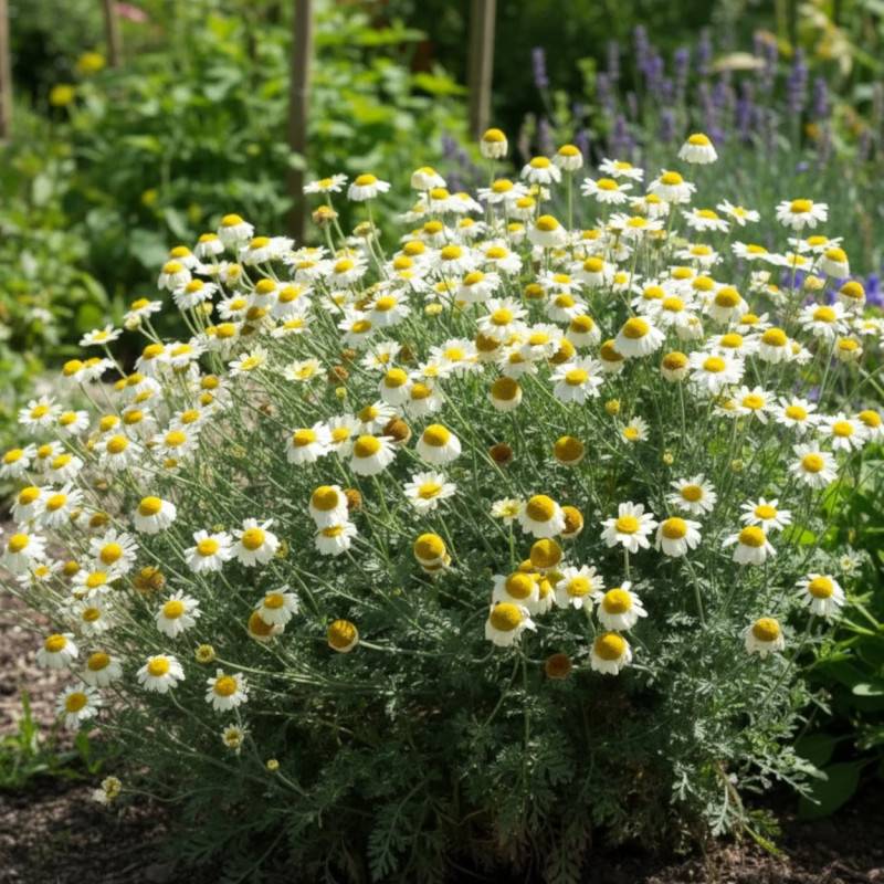Anthémis des teinturiers Sauce Hollandaise à fleurs Blanche/Jaune - feuillage Caduc - Godet - 5/20 cm - Image 1