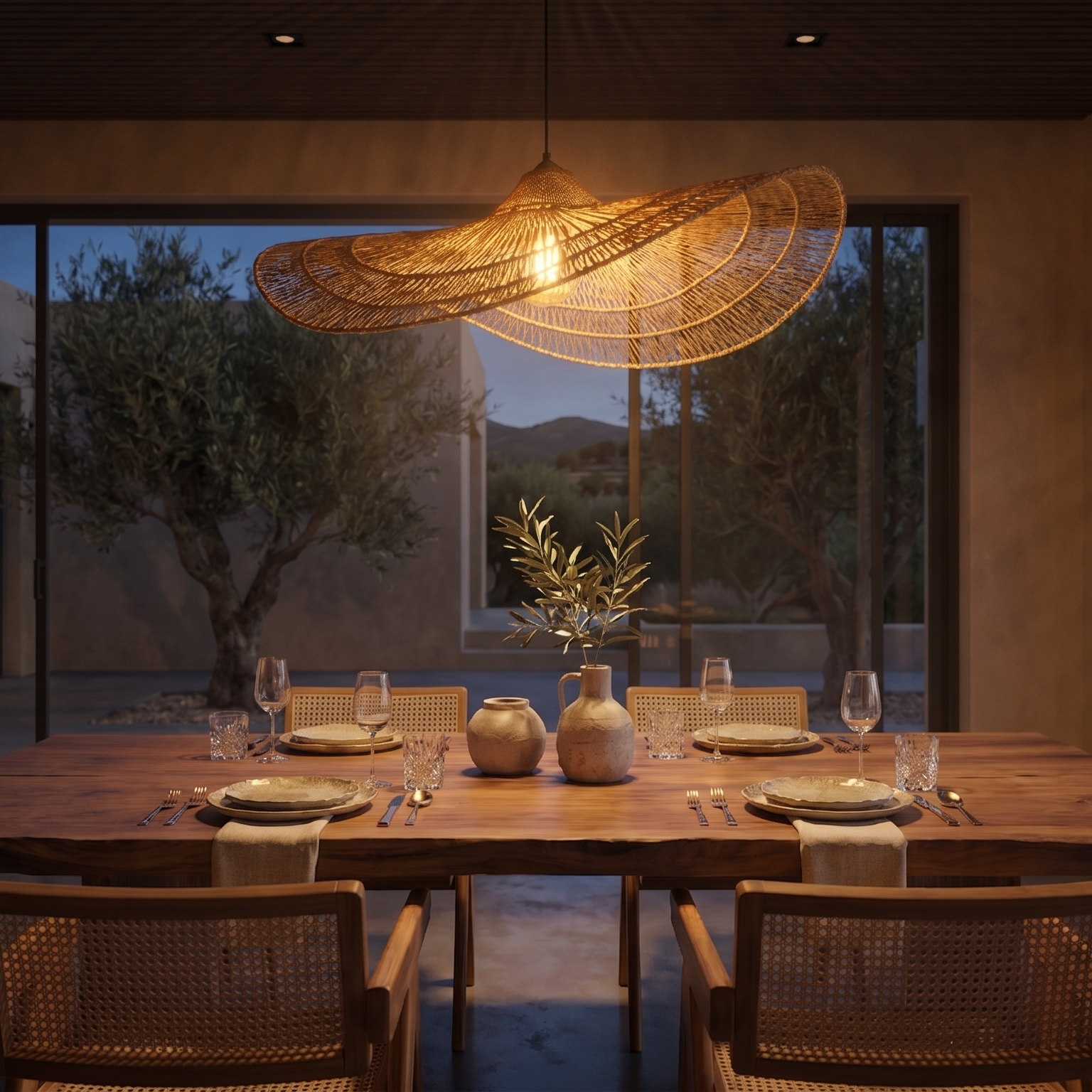 Lumisky - Abat jour naturel seul MARBELLA H14cm - Image 8