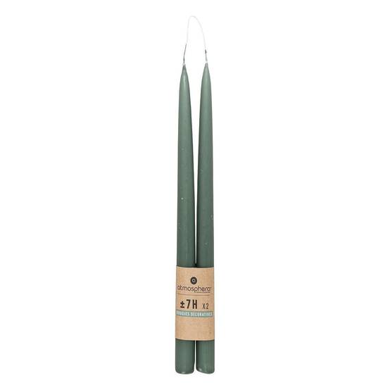 Lot de 2 Bougies Bâton "Hugo" 30cm Vert Céladon - Image 2