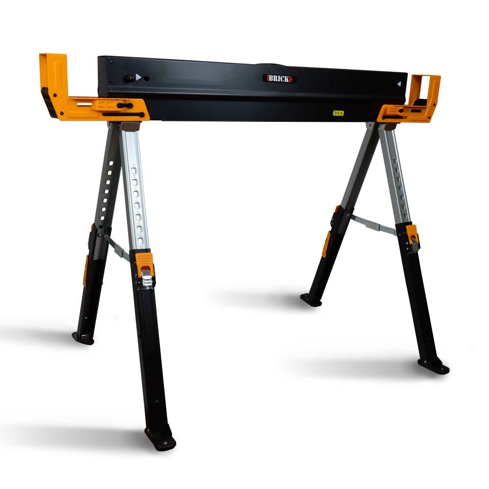 Brick - Tréteau d atelier métallique pliable et téléscopique - Charge max 590kg - Image 1