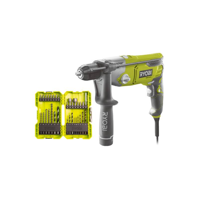 Ryobi - Pack RYOBI Perceuse à percussion RPD1010K - 1010W - Coffret 32 accessoires - RAK32DDMIX - Image 1