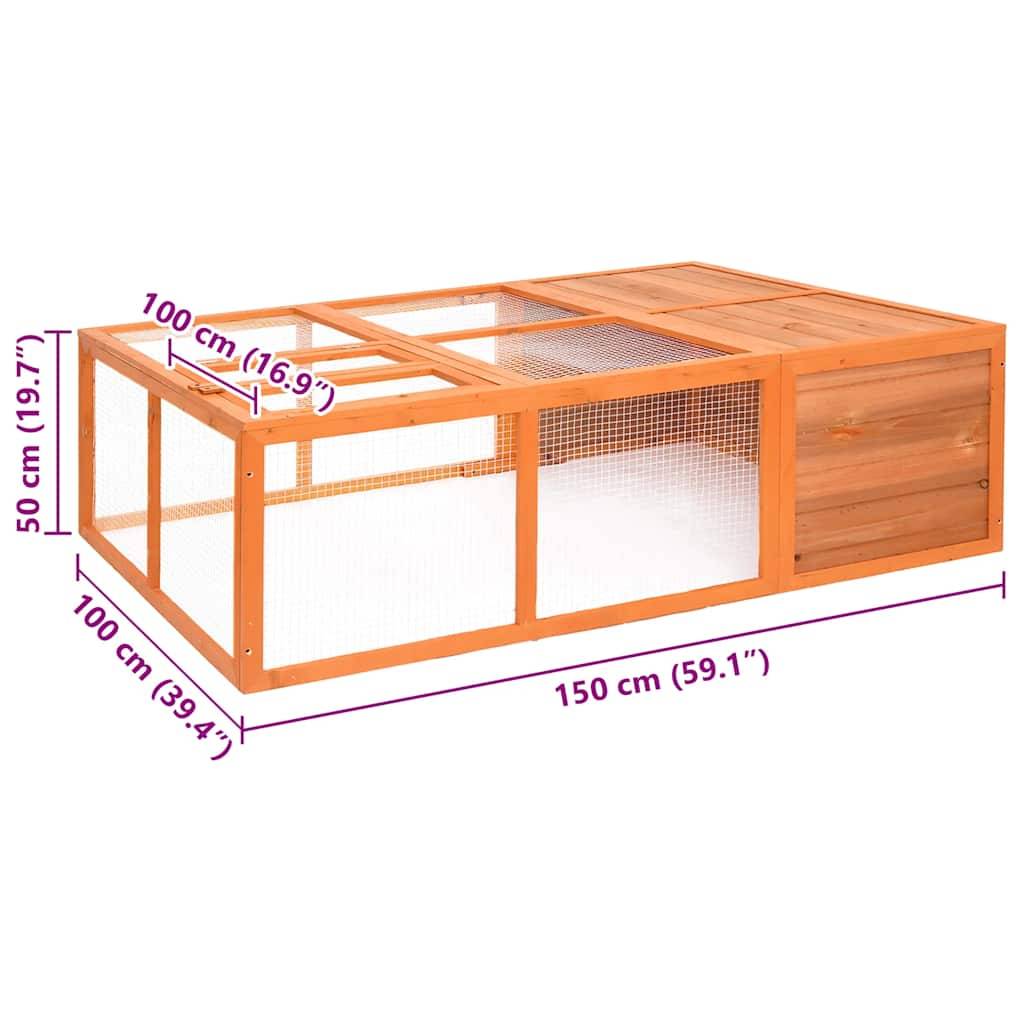 Vidaxl - Cage pour animaux de jardin 150x100x50 cm Bois de sapin massif vidaXL 171452 - Image 3
