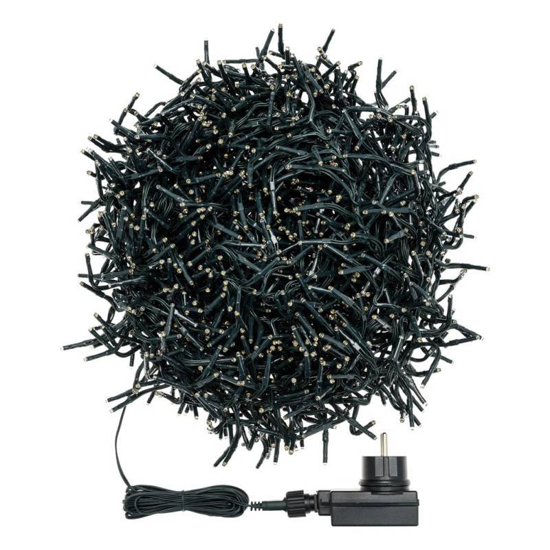 Lotti - Guirlande Boa 12cm 15m 1500 miniLED blanc chaud fixe câble vert Lotti - Image 4