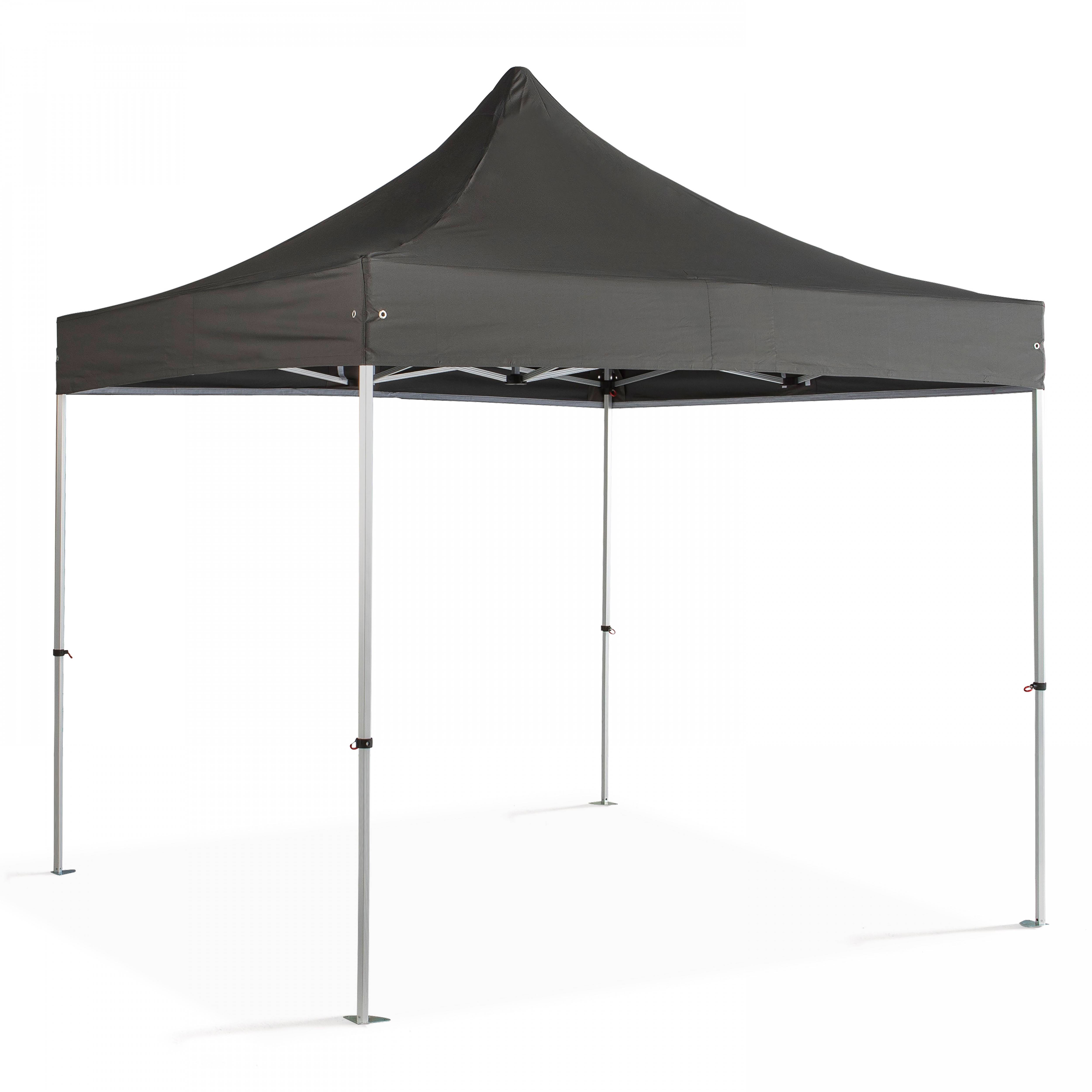 Oviala - Tente pliante en Aluminium 3x3m gris anthracite PRO 40 - Oviala - Image 1