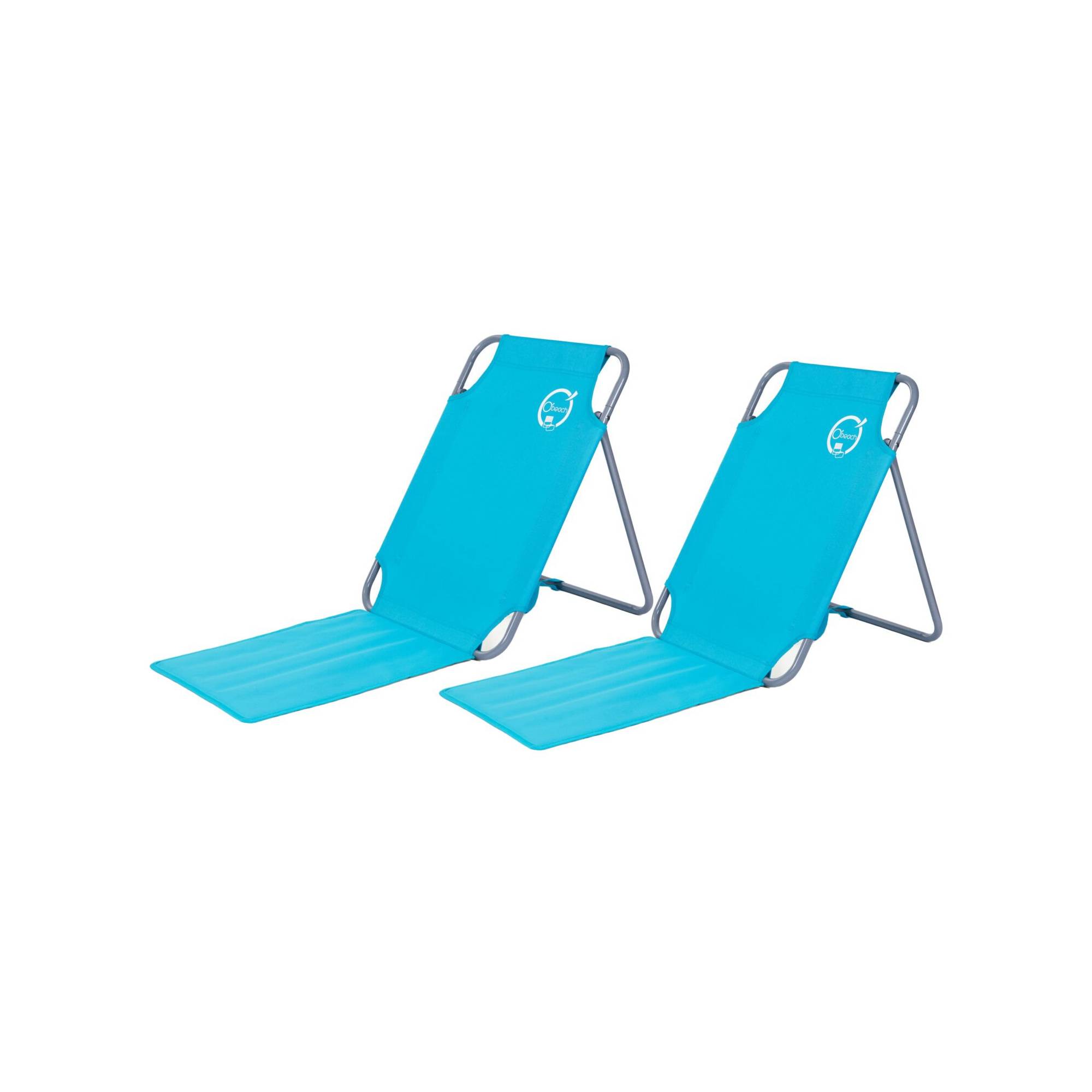 Lot de 2 chaises dossiers de plage pliables - O'Beach - Dimensions : 45 x 163  x 44 cm - Image 1