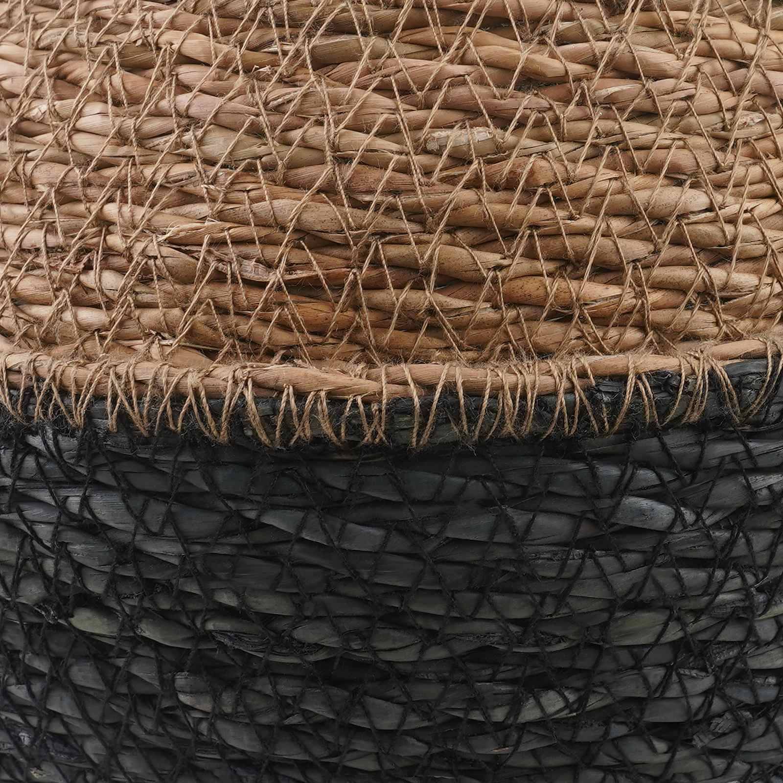 PANGIVO - Lot de 2 pots de fleurs herbe de mer noir 32 x 32 x 32 cm - PANGIVO - Image 4