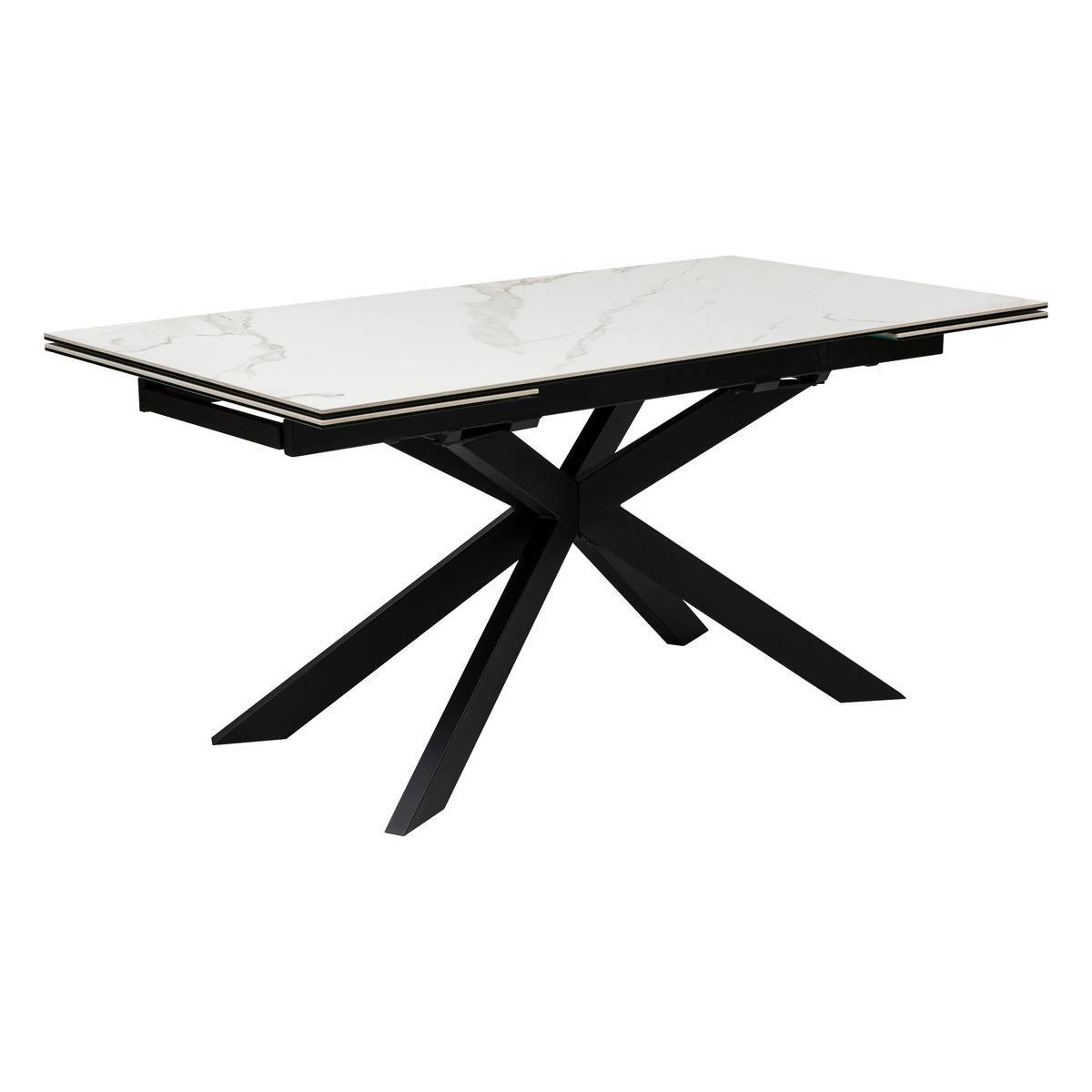 Atmosphera - Table à manger extensible "Boot" blanc 160x90x76cm - Atmosphera Créateur d'intérieur - Image 2