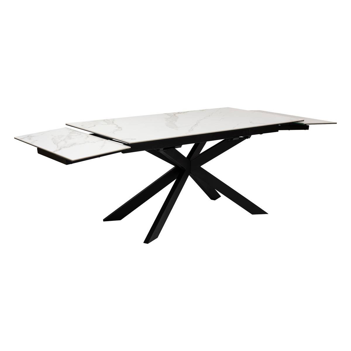 Atmosphera - Table à manger extensible "Boot" blanc 160x90x76cm - Atmosphera Créateur d'intérieur - Image 3