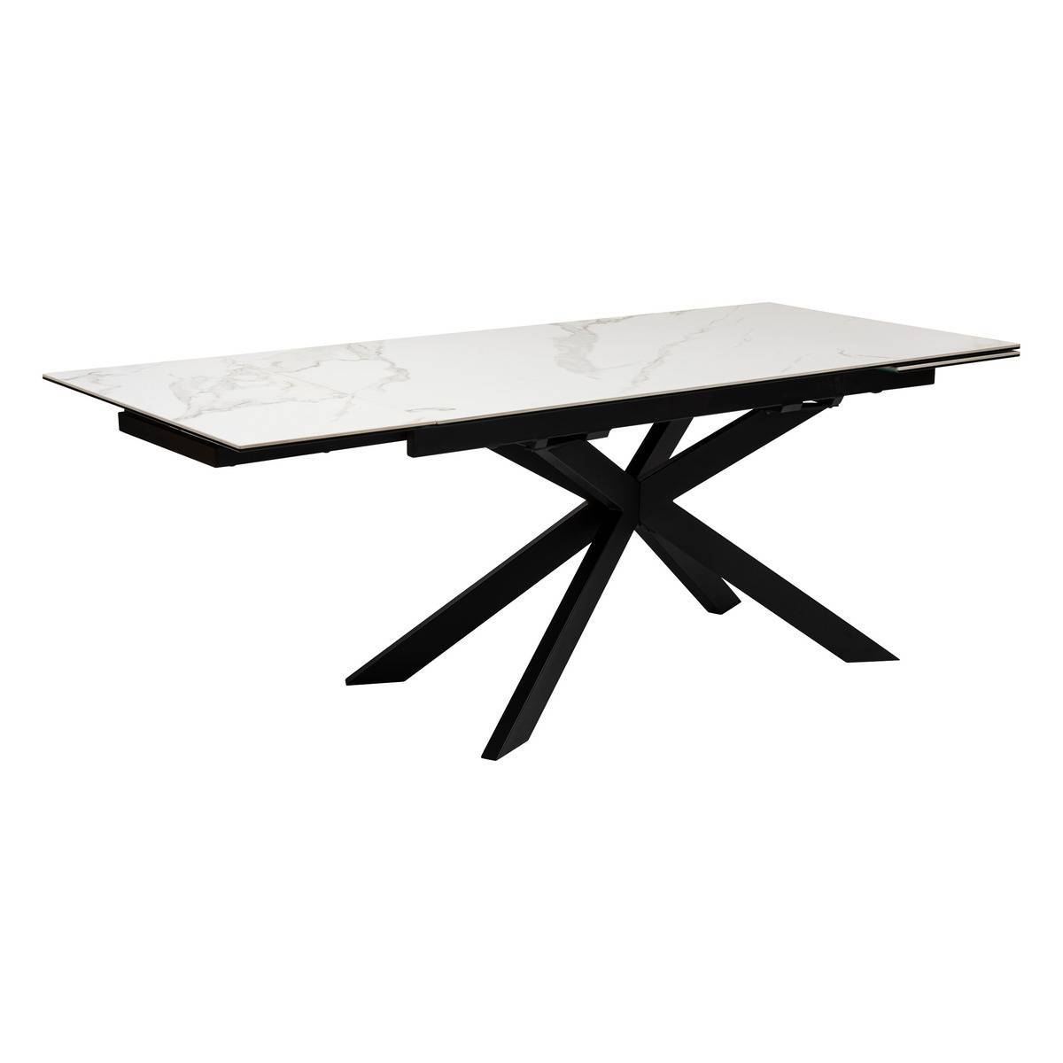Atmosphera - Table à manger extensible "Boot" blanc 160x90x76cm - Atmosphera Créateur d'intérieur - Image 4