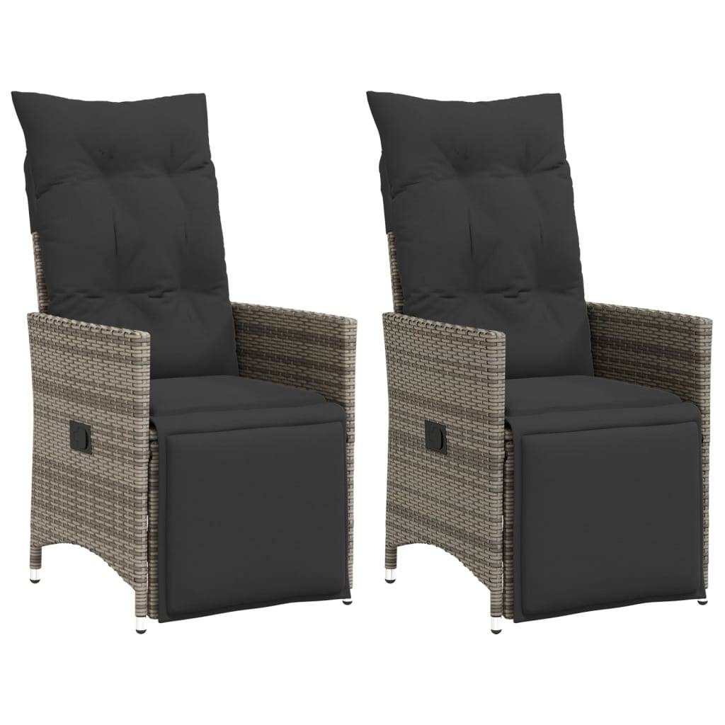 Chaise bois composite 2 places rotin gris  56 x 59 x 92 cm  - Prolenta premium  p3136.4 - Image 2