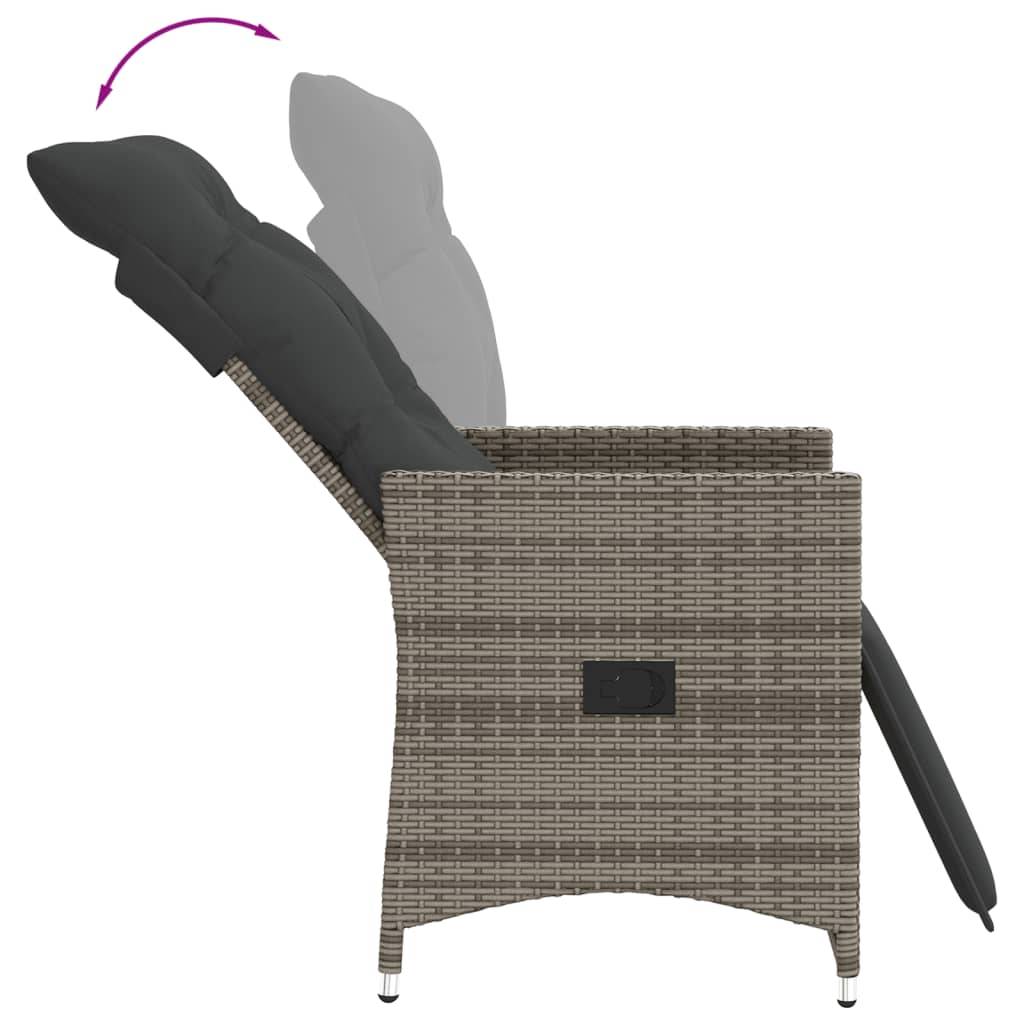 Chaise bois composite 2 places rotin gris 56 x 59 x 92 cm - Prolenta premium p3136.4 - Image 7