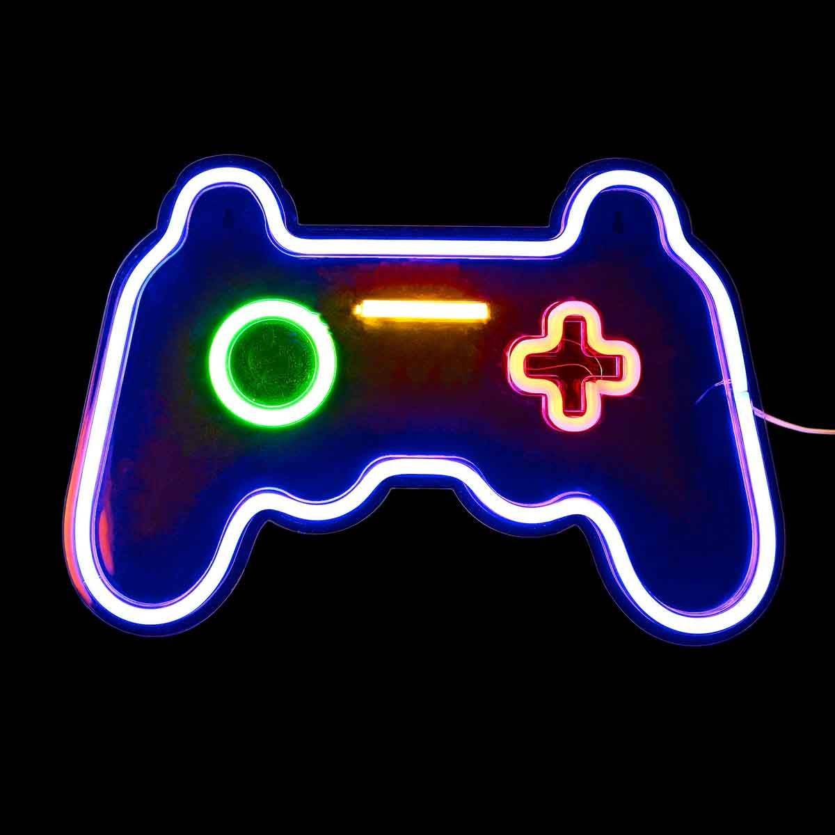 The Home Deco Factory - Lampe Led Effet Néon "Manette" 41cm Multicolore - Image 3