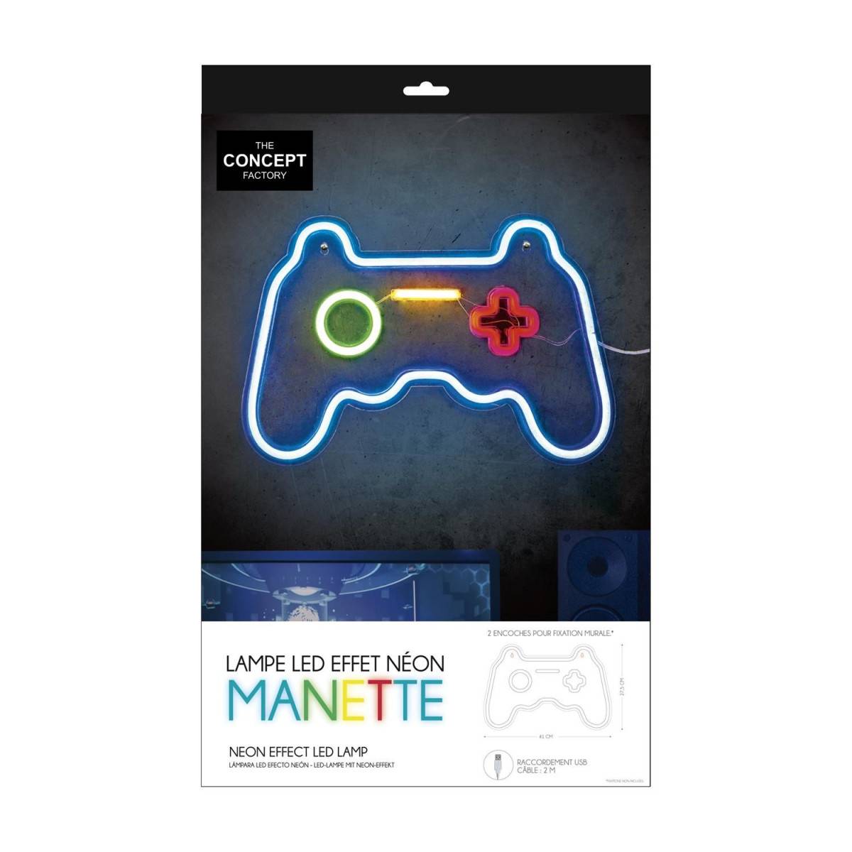 The Home Deco Factory - Lampe Led Effet Néon "Manette" 41cm Multicolore - Image 5