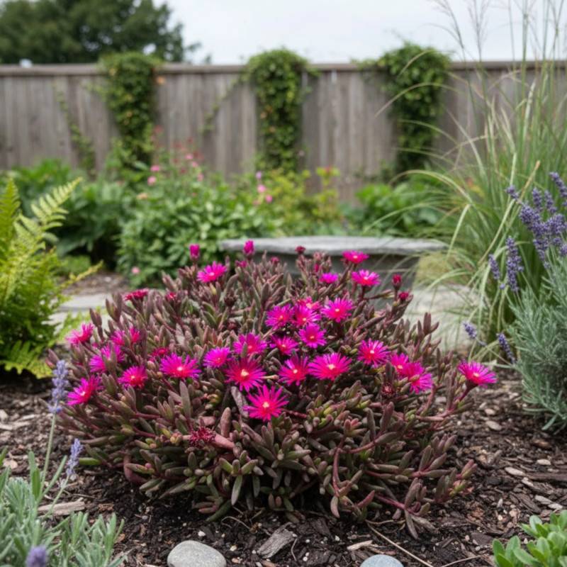 Delosperma Desert Dancers Purple®, Pourpier vivace à fleurs Rose/ - feuillage Persistant - Godet - 5/20 cm