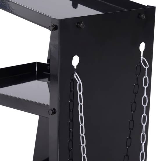 Sans Marque - Chariot de soudage, 3 étagères, chaîne de sécurité, 4 roues, acier, 71 x 39 x 70 cm, noir - Image 10