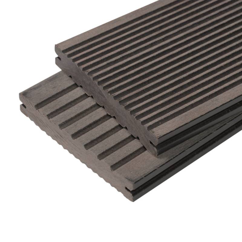 Lame terrasse bois composite plein Maxima L 360 cm - Coloris - Gris anthracite, Epaisseur - 22mm, Largeur - 14 cm, Longueur - 360 cm - Image 1