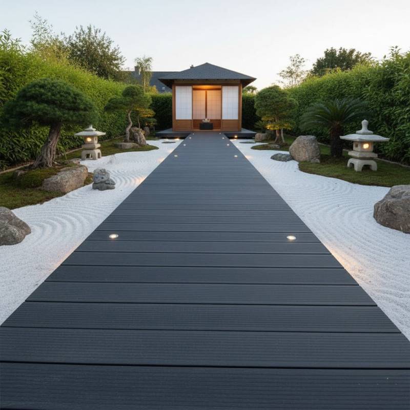 Lame terrasse bois composite plein Maxima L 360 cm - Coloris - Gris anthracite, Epaisseur - 22mm, Largeur - 14 cm, Longueur - 360 cm - Image 4