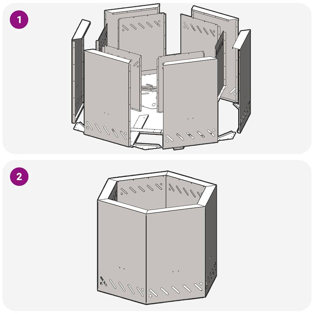 ComfortXL - Braséro hexagonal sans fumée en acier design moderne pour jardin terrasse Marron 58 cm – ComfortXL Outdoor Living - Image 4