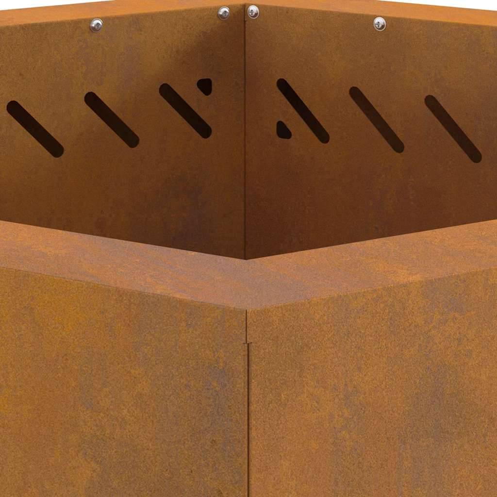 ComfortXL - Braséro hexagonal sans fumée en acier design moderne pour jardin terrasse Marron 58 cm – ComfortXL Outdoor Living - Image 9