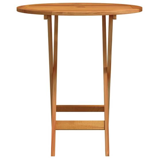Table de jardin | Table d'extérieur pliable Ø60x75 cm Bois d'eucalyptus solide - Image 4