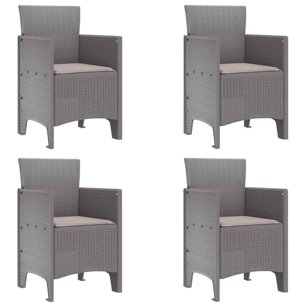 PANGIVO - Chaise de jardin polypropylène gris clairs 53 x 49 x 85 cm, Poids :24.7kg - PANGIVO - Image 2