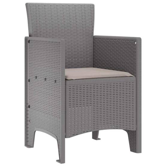 PANGIVO - Chaise de jardin polypropylène gris clairs 53 x 49 x 85 cm, Poids :24.7kg - PANGIVO - Image 4
