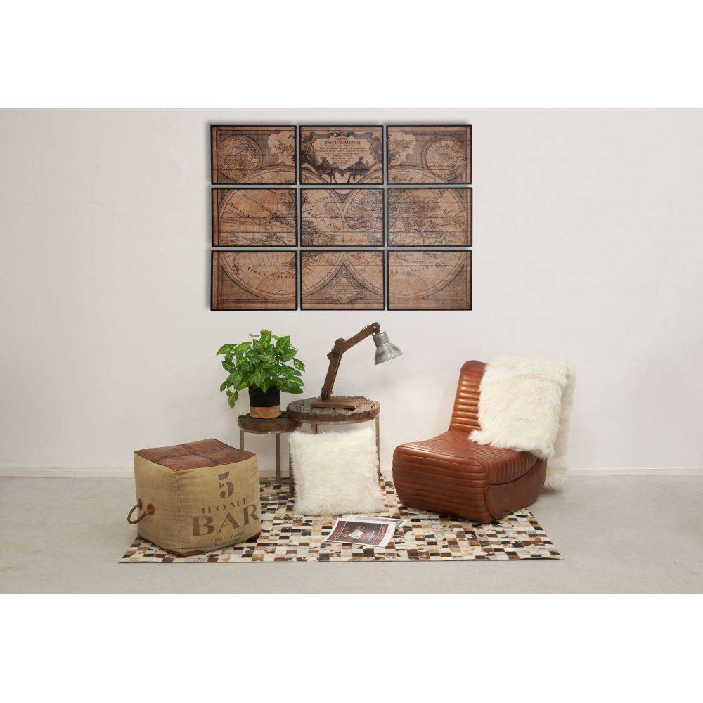 Aubry Gaspard - Tapis en peau de vache véritable Patchwork - Image 4